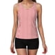 thumbnail image 4 of Traje de baño conservador de dos piezas para mujer, tankini, con sujetador acolchado, sin mangas, cuello redondo, estampado informal, traje de baño de dos piezas para mujer, trajes de baño tankini par, 4 of 9