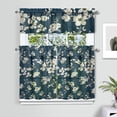 thumbnail image 2 of Kitchen Curtains and Valance Set 36 Inch Tier Pioneer Colorful Floral 3 Pieces Set Dining Room Small Curtain Drapes Cafe Curtains Valance for Home Decor Rod Pocket, 2 of 6