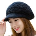 thumbnail image 1 of Women Hat Solid Color Arrow Pattern Autumn Winter Short Brim Dome Hat for Outdoor, 1 of 10