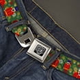 thumbnail image 2 of Buckle-Down Belt, Seatbelt Buckle Belt, Christmas Nutcracker Polka Dots Greens Gold Red, Youth 22 to 32 Inches, 2 of 9
