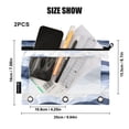 thumbnail image 3 of Art Blue Wave 9.8x7.1in Water Resistant Binder Pouch, 3-Ring Compatible, Transparent Front, 3 of 6