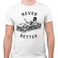 thumbnail image 2 of Never Better Skeleton Shirt Unisex X-Large White, 2 of 5