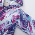 thumbnail image 7 of Cethrio Girls Lightweight Jackets, Printed Full Zip Long Sleeve Outdoor Kids Windbreaker with Hood Purple Size 6-7 T, 7 of 7