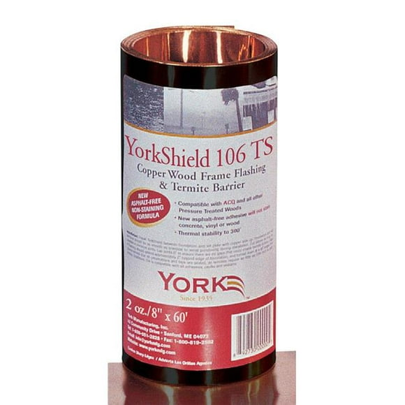 York 5993472 106 TS 8 x 720 in. Copper Roll Flashing