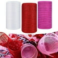 thumbnail image 6 of 3 Rolls Valentine's Day Love Mesh Arrangement Decoration 30FT Party Streamers, 6 of 6