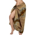 thumbnail image 2 of HAPPY BAY Women's Bikini Wraps Sarong Cover up Wrap Skirt Bathing suit Swimwear Swimsuit Beach Coverup for Women One Size Tiger Skin, Brown, 2 of 4