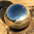 thumbnail image 2 of Crosby Street Stainless Steel Gazing Ball for Homes and Gardens, 7" Diameter, Mirror Globe, 2 of 6