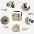 thumbnail image 3 of 25QT Portable Hard Cooler Ice Chest with Aluminum Handle and Built-in Cup Holders for Camping and Fishing, 3 of 9