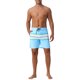 thumbnail image 2 of INSPIRAR CHIC Pantalones de baño a rayas con cordón para hombres, bloque de color, 32 Azul claro, 2 of 6