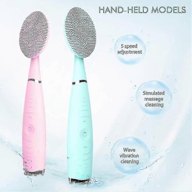 Facial Cleansing Brush, Electric Face Cleansing Brush With 5 Adjustable Speed, Ipx6 Waterproof Silic 26-27s