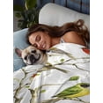 thumbnail image 6 of King Size Flat Sheet Only, Bird Leaf Soft Brushed Microfiber Bed Sheets, Spring Summer Tree Branch Farmhouse Retro Hotel Quality Breathable Bedding Top Sheet, Easy Care, 105"x98", 6 of 9