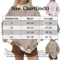 thumbnail image 3 of Women Oversized Mockneck Sweatshirt Striped Mock Neck Long Sleeve Pullover Shirt Fall Winter Lounge Tops M, 3 of 5