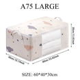 thumbnail image 3 of WEISIPU 2PCS Comforter Storage Bag 75L Large Zippered Storage Bag for Closet, Blanket Organizer with Handles for King/Queen Comforters, Pillows, Bedding/Quilt, Duvet Space Saver, 3 of 7