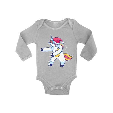 

Awkward Styles Ugly Christmas Baby Outfit Bodysuit Xmas Dancing Unicorn Baby Romper