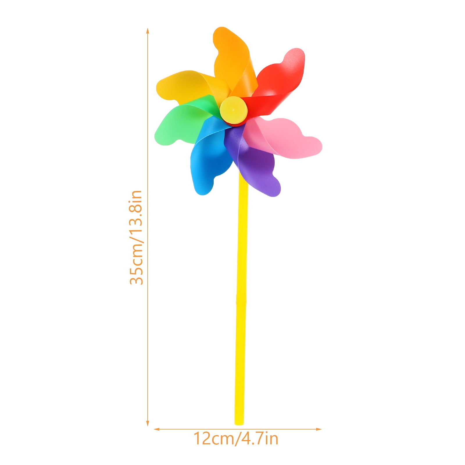 【wordofhonor75】Windflower、Pond Raindrops Colorful Plastic Wind Spinners for Yard and Garden