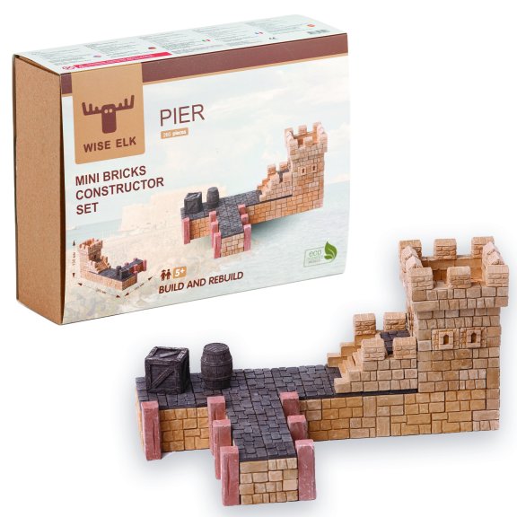 Mini bricks construction set Pier 260 pcs. Glue included.