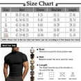 thumbnail image 2 of LRGSHF Men's Shirts Short Sleeve Fashion Turtleneck Summer Fitted T-Shirts Breathable Lightweight Casual Basic Pullover Soft Solid Color Tees, 2 of 6
