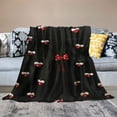 thumbnail image 2 of Qinduosi Mushroom Blanket Room Decor Fleece Throw Blanket Kids Boys Cute Black Red Mushrooms Plush Blanket for Bed Sofa Couch Soft Lovely Botanical BlanketQueen, 2 of 6