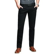 Matchstick Men’s Slim-Fit Flat Front Tapered Casual Chino Pants