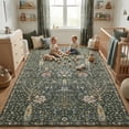 thumbnail image 3 of Kokia Washable Oriental Rug, 9x12 Sage green Boho Botanical Floral Vintage Carpet, Soft Large Indoor Rug for Living Room, Bedroom, Office, Playroom, 3 of 8