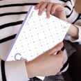 thumbnail image 6 of 10.04in Minimal Polka Dot Stitch Bound B5 Journal, 40 Sheet Anti-Bleed Lined Writing Notepad, Soft Matte Pastel Cover Portable Memo Book For Office Meeting Recording Daily Schedule & Draft Work, 6 of 8