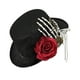 thumbnail image 4 of Sombrero de copa Steampunk jinwen con Mano de esqueleto flor y engranajes, 4 of 8