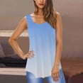 thumbnail image 2 of Womens Solid Round-Neck Loose Sleeveless T-Shirt Pullover, 2 of 5