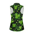 thumbnail image 2 of Whosucclay Shamrocks Women's Golf Shirt for Ladies, Half Zip Half Zip Neck Sleeveless Tennis Shirts for Athletic Sports Fitness Running, 2 of 7