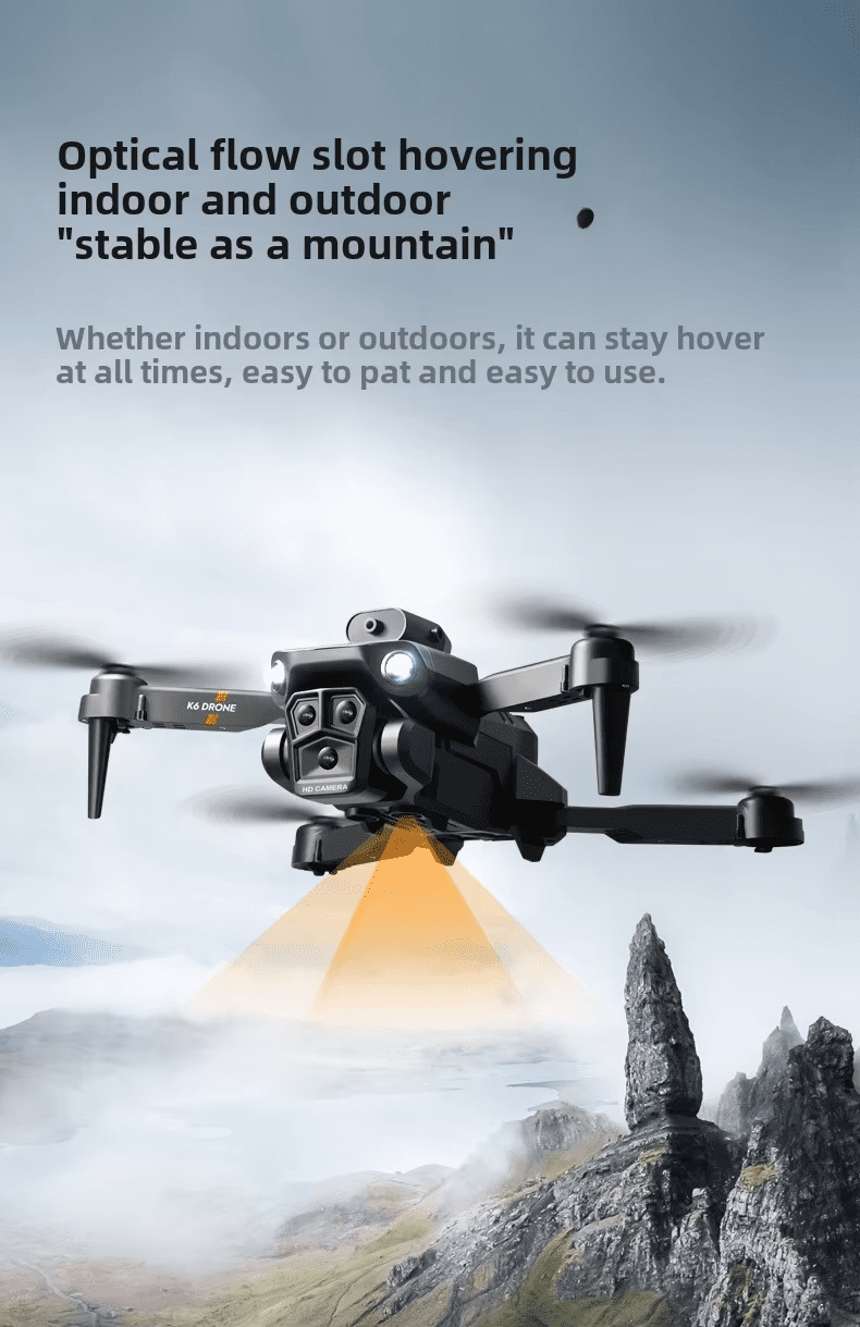 K6 MAX 4K Quadcopter Drone Optical Flow Positioning Three-Camera Remote Control Aircraft Obstacle Avoidance