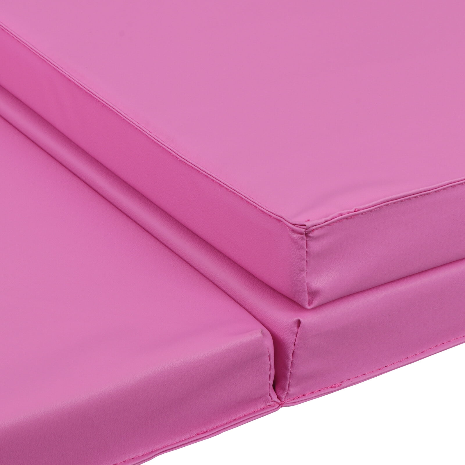 ZenSports Tri-Fold 6x2FT Exercise Gym Mat Portable Workout Yoga Mat 2'' Thickness Pink