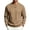 Khaki, variant on Men's Crewneck Sweatshirt Casual Solid Pullover Hoodless Standard Fit Athletic Work Out Gym Sweat Shirts