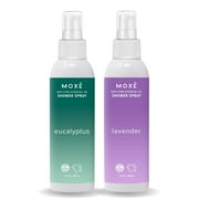 MOXE Shower Spray Eucalyptus and Lavender Essential Oils Shower Mist Variety Pack 4 oz 2 Pk