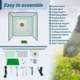 thumbnail image 3 of 10X10X10FT Golf Practice Net Cage w/ Metal Frame Hitting Net Kit Indoor Outdoor, 3 of 9