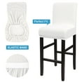 thumbnail image 4 of Unique Bargains Polyester Stretch Bar Stool Covers Elastic Band Mid Back Chair Slipcover Snow White 4 Pcs, 4 of 8