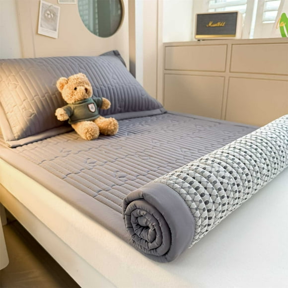 Thickened Fibre Mattress, Soft and Comfortable Sleeping Surface with Breathable Fabric, Foldable Design for Easy Storage and Transport, Ideal for Students and Small Spaces, 90x200 cm