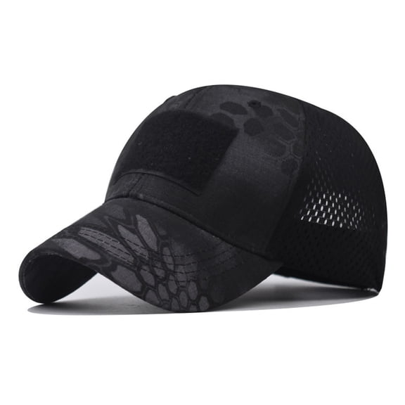 WTXUE Baseball Cap Trucker Hat Adult Casual Fashion Camouflage Printed Adjustable Outdoor Sunshade Breathable Hat Mesh Hat Snapback Hats Sun Protection Hat Dark Grey One Size