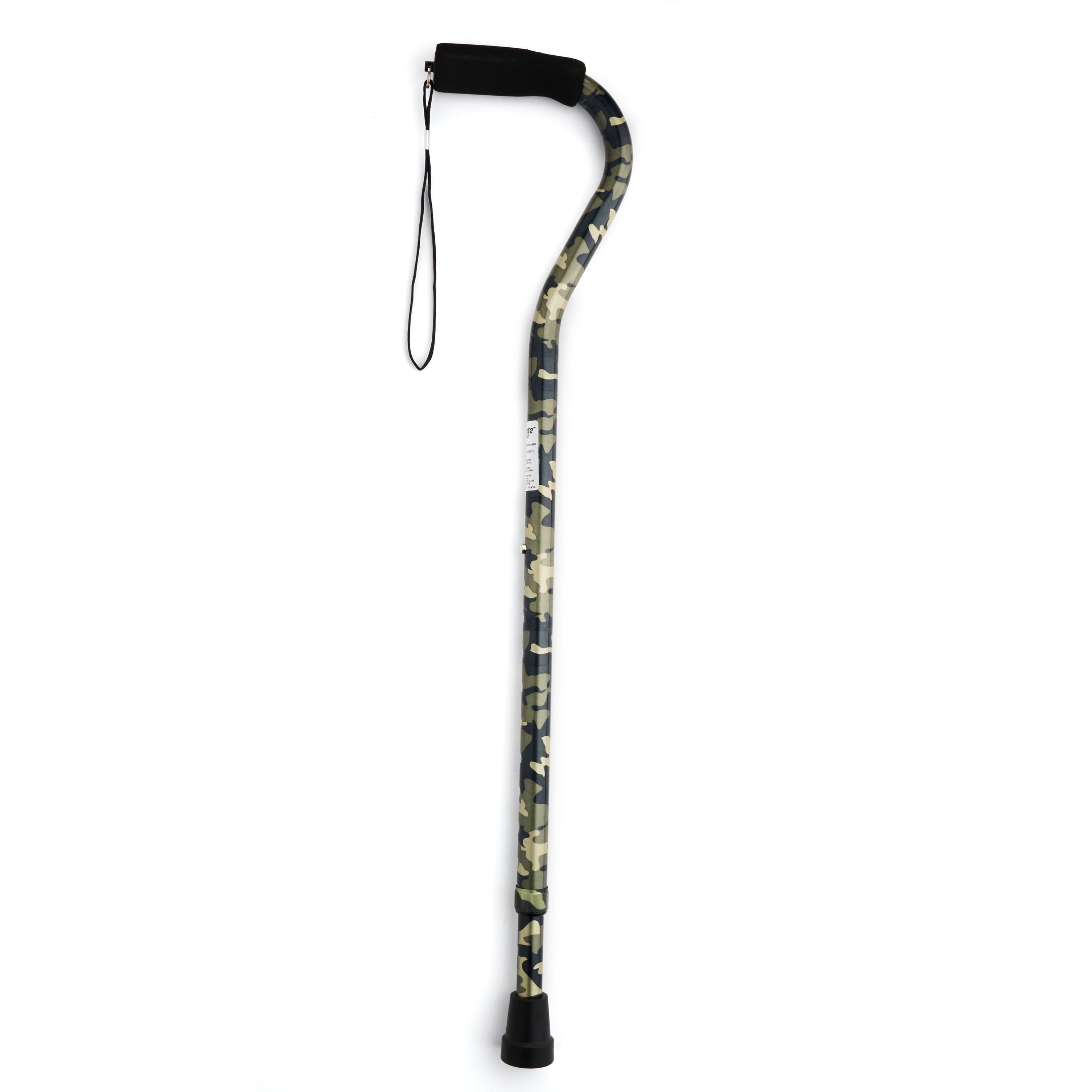 Equate Mobility Offset Handle Cane, Green Camo, 2 Pack