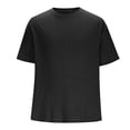 thumbnail image 6 of Up to 65% off Shirt Men, Xunlbb Fashionable Men's Solid Color Casual Sports Short Sleeved Round Neck Pullover Top, 6 of 6