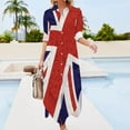 thumbnail image 3 of Flying Union Jack Long Sleeved Shirt Dress prom dresses clothes for women, 3 of 6
