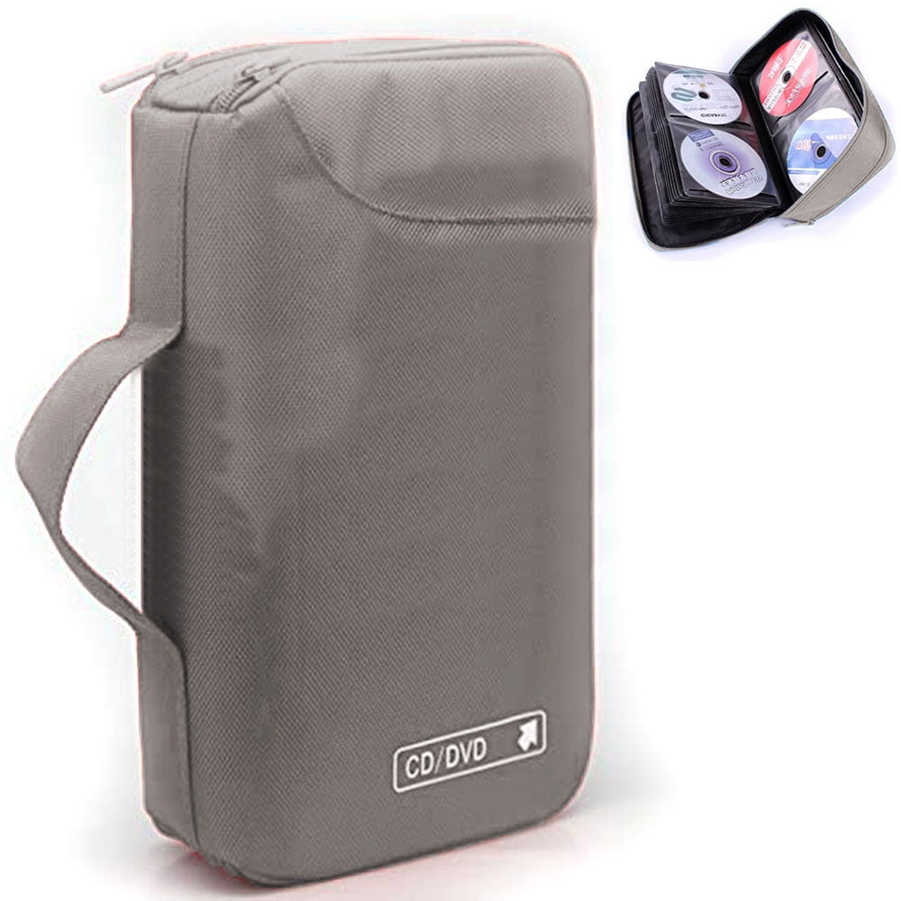 CD Case, 96 Capacity Hard Plastic DVD Case Holder Organizer Storage Bag