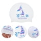 thumbnail image 3 of Ofertas Únicas 1 Pc Gorro de Baño Impermeable con Patrón de Cola de Sirena Blanco y Azul, 3 of 6