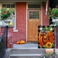 thumbnail image 5 of Happy Fall Y''all Farmhouse Pumpkin Decorative Burlap Garden Flag, Buffalo Plaid Check Home Yard Small Outdoor Decor, Rustic Autumn Harvest Sunflower Outside Decoration Double Sided 12.5x18, 5 of 6