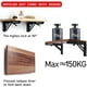 thumbnail image 3 of 2 piezas de soportes de estante plegables - Soporte de estante triangular plegable de metal resistente, bisagra de mesa plegable montada en la pared de bricolaje, ahorro de espacio para mesa de banco-16 pulgadas 40 cm- Teléfono móvil Teléfono móvil Accesorios para teléfonos móviles, 3 of 5