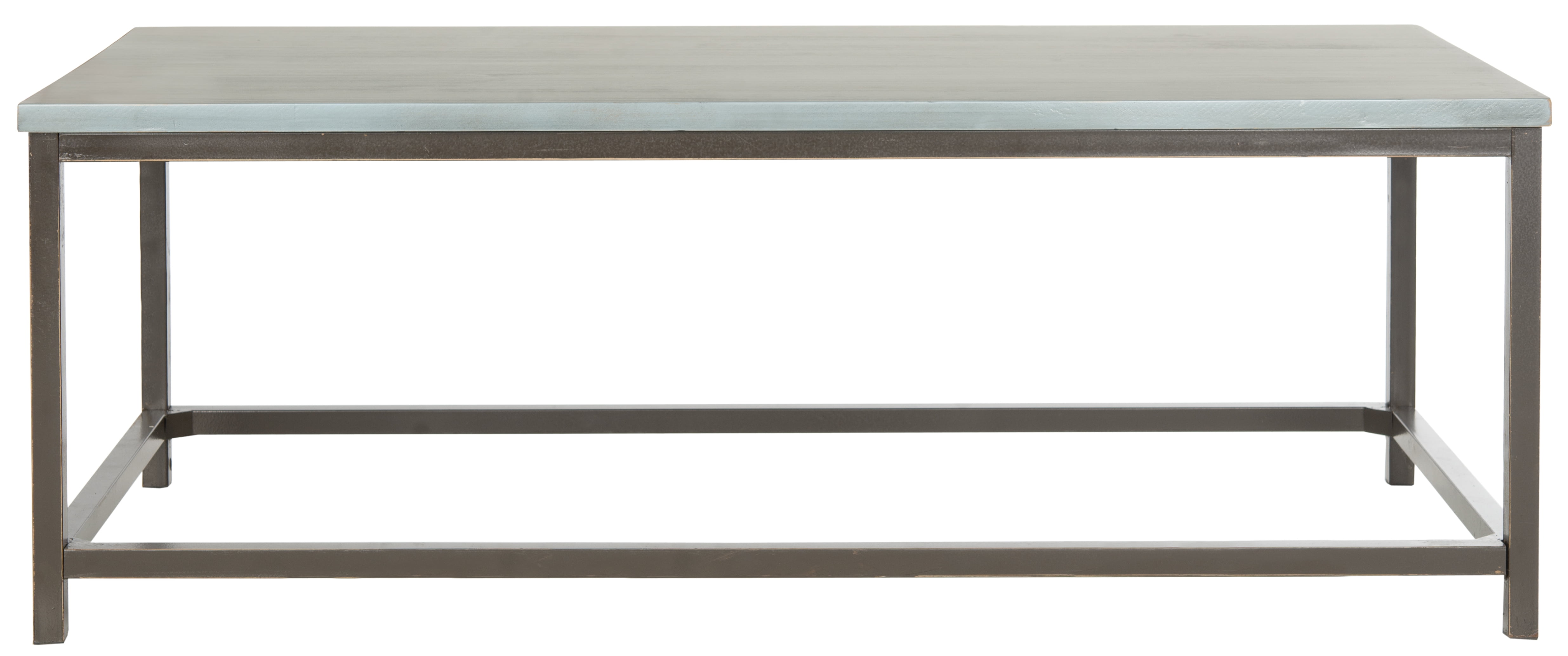 SAFAVIEH Alec Industrial Rustic Coffee Table, Barn Blue