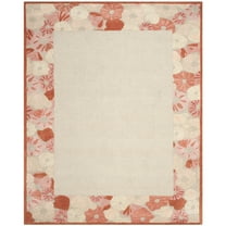 SAFAVIEH Martha Stewart Poppy Floral Border Area Rug, Cayenne Red, 9'6" x 13'6"