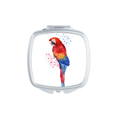 thumbnail image 1 of Red Psittaciformes Parrot Bird Square Mirror Portable Compact Pocket Makeup Double Sided Glass, 1 of 3