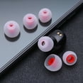 thumbnail image 6 of Yucurem 3 Pairs(6pcs)l M S Silicone in Ear Ear Tip Ear Sleeve for Kz Earphone(white+red), 6 of 8