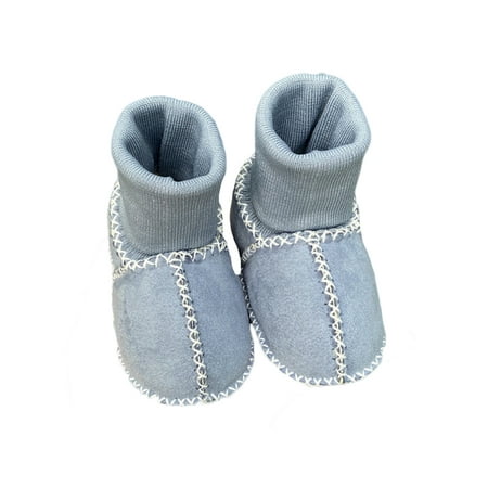 

Difumos Infant Baby Ankle Boot Plush Lining Sock Boots Prewalker Crib Shoes Casual Non-slip Winter Bootie Lightweight First Walkers Booties Blue 6C