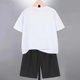 thumbnail image 4 of Odeerbi Niños Niñas Rápido Seco Atlético Conjunto Carta Linda Impresión Camiseta de Manga Corta Pantalones Cortos Ropa Deportiva Conjunto Para 3-14 Años, 4 of 5