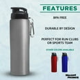 thumbnail image 2 of Sicilia Stainless Steel Sports Bottles 27 oz. Set of 6, Bulk Pack - Non Insulated, Great for Gym, Hiking, Cycling, School - Silver, 2 of 5